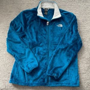 The North Face zip up fuzzy jacket